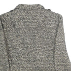 KAREN MILLEN Womens Black & Cream Wool Blend Button Jacket UK 10 Tweed Classic