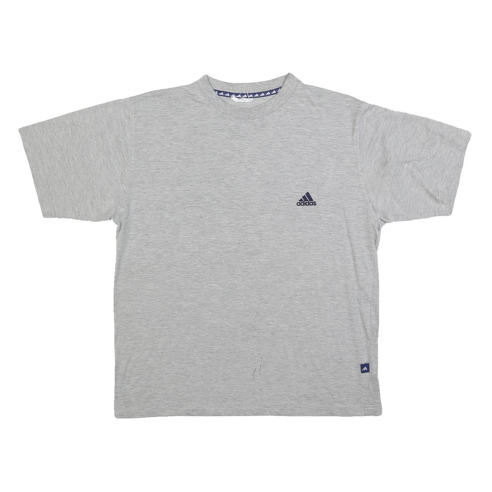 ADIDAS Mens Grey Classic T-Shirt M Short Sleeve Crew Neck Cotton Blend Sport