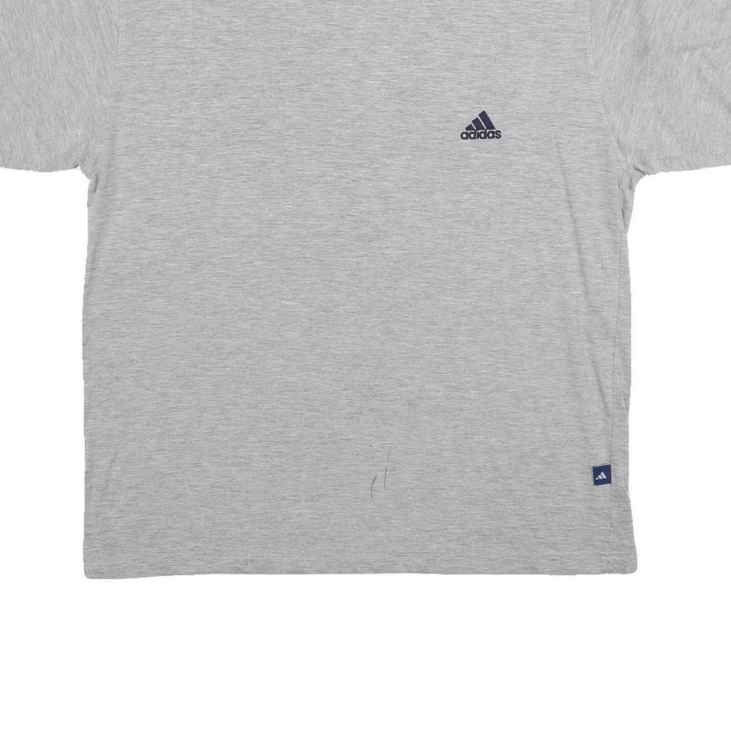 ADIDAS Mens Grey Classic T-Shirt M Short Sleeve Crew Neck Cotton Blend Sport