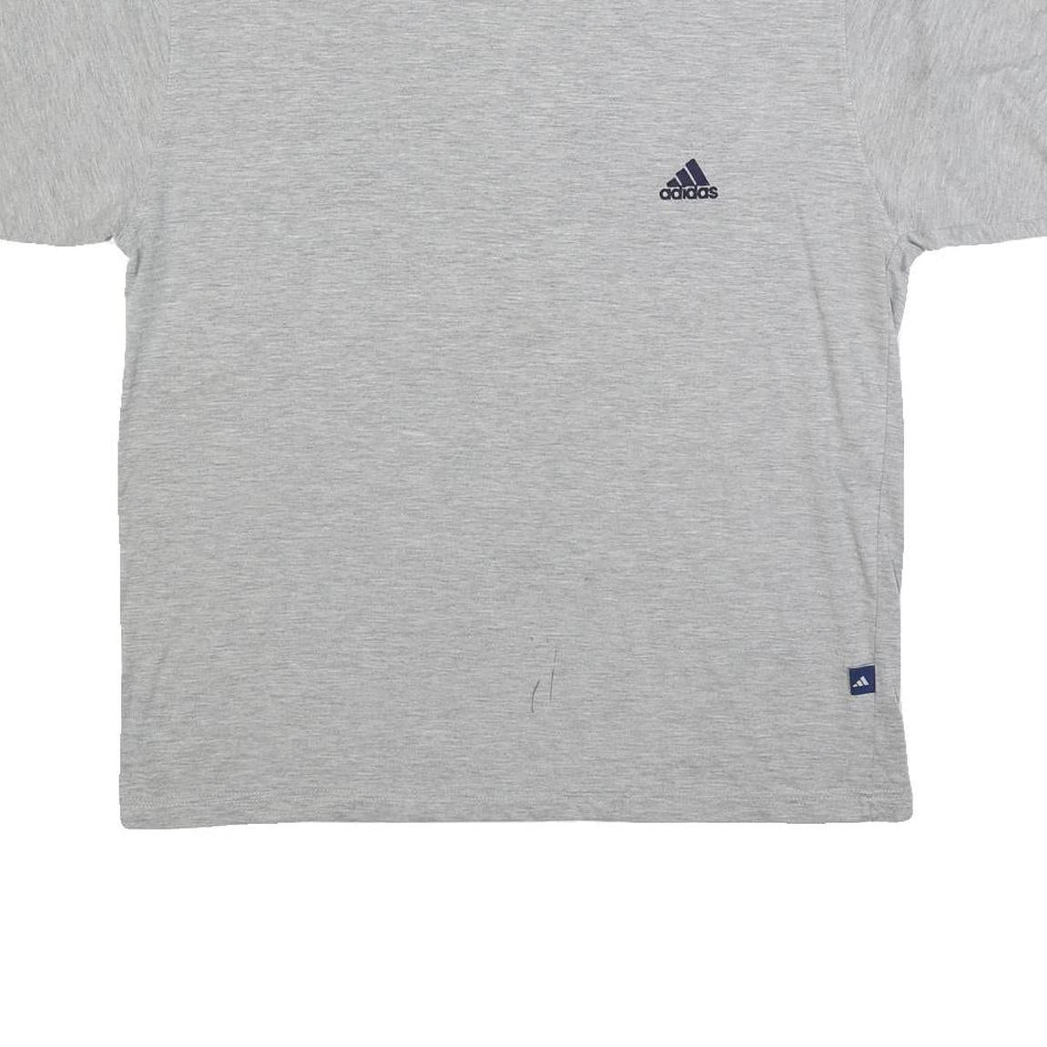 ADIDAS Mens Grey Classic T-Shirt M Short Sleeve Crew Neck Cotton Blend Sport