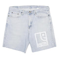 WRANGLER Mens Denim Blue Cotton Casual Shorts L W36 Printed Logo