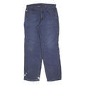CARHARTT Mens Cotton Blend Navy Blue Regular Fit Straight Leg Trousers W34 L34