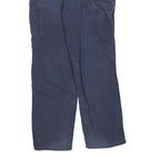 CARHARTT Mens Cotton Blend Navy Blue Regular Fit Straight Leg Trousers W34 L34