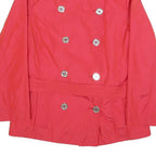 PAUL & SHARK Womens Red Button Jacket S Polyester Classic Double Breasted