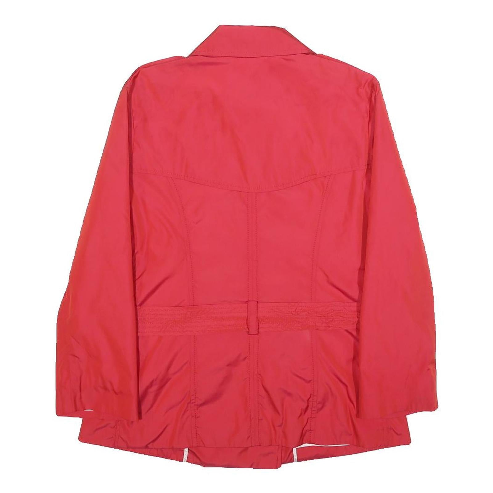 PAUL & SHARK Womens Red Button Jacket S Polyester Classic Double Breasted