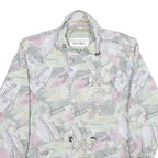 CHARLES VOGELE Womens Grey & Pink Print Jacket 2XL Polyester Zip Casual