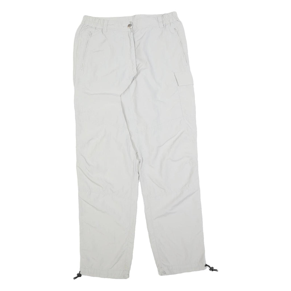 SCHOFFEL Womens Polyester Blend White Regular Straight Trousers W30 L32 Outdoor