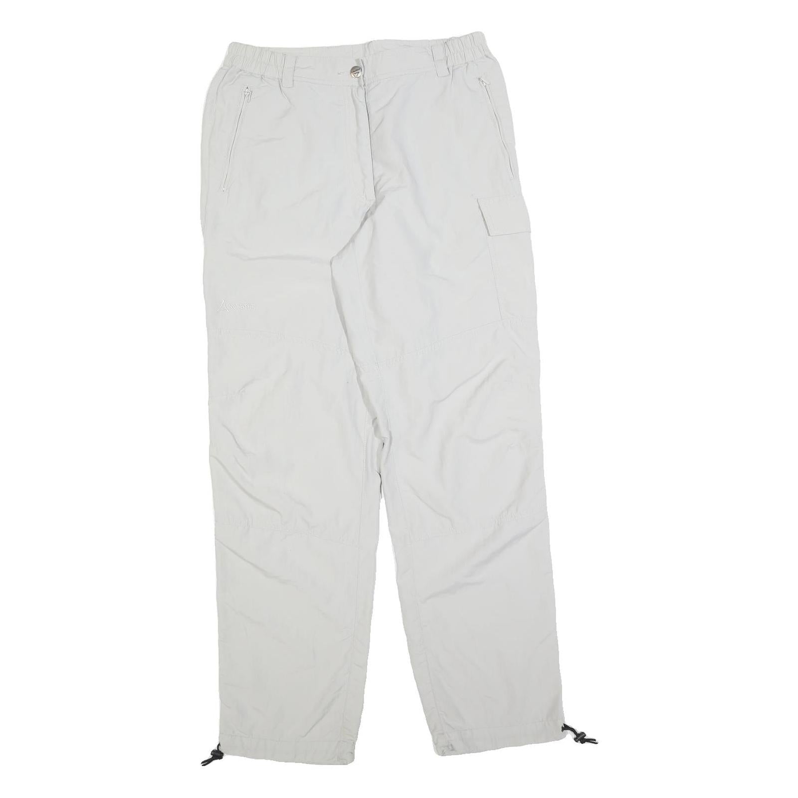 SCHOFFEL Womens Polyester Blend White Regular Straight Trousers W30 L32 Outdoor