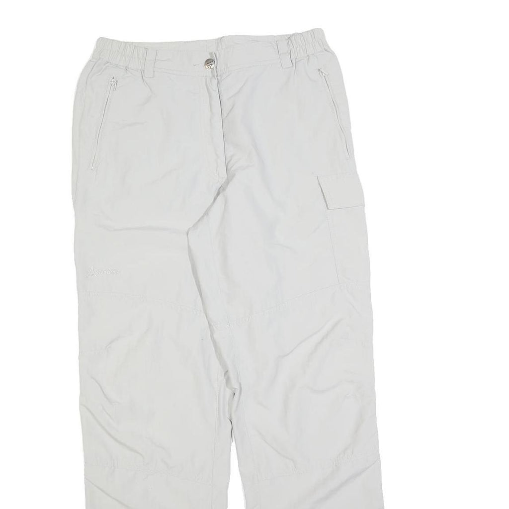 SCHOFFEL Womens Polyester Blend White Regular Straight Trousers W30 L32 Outdoor
