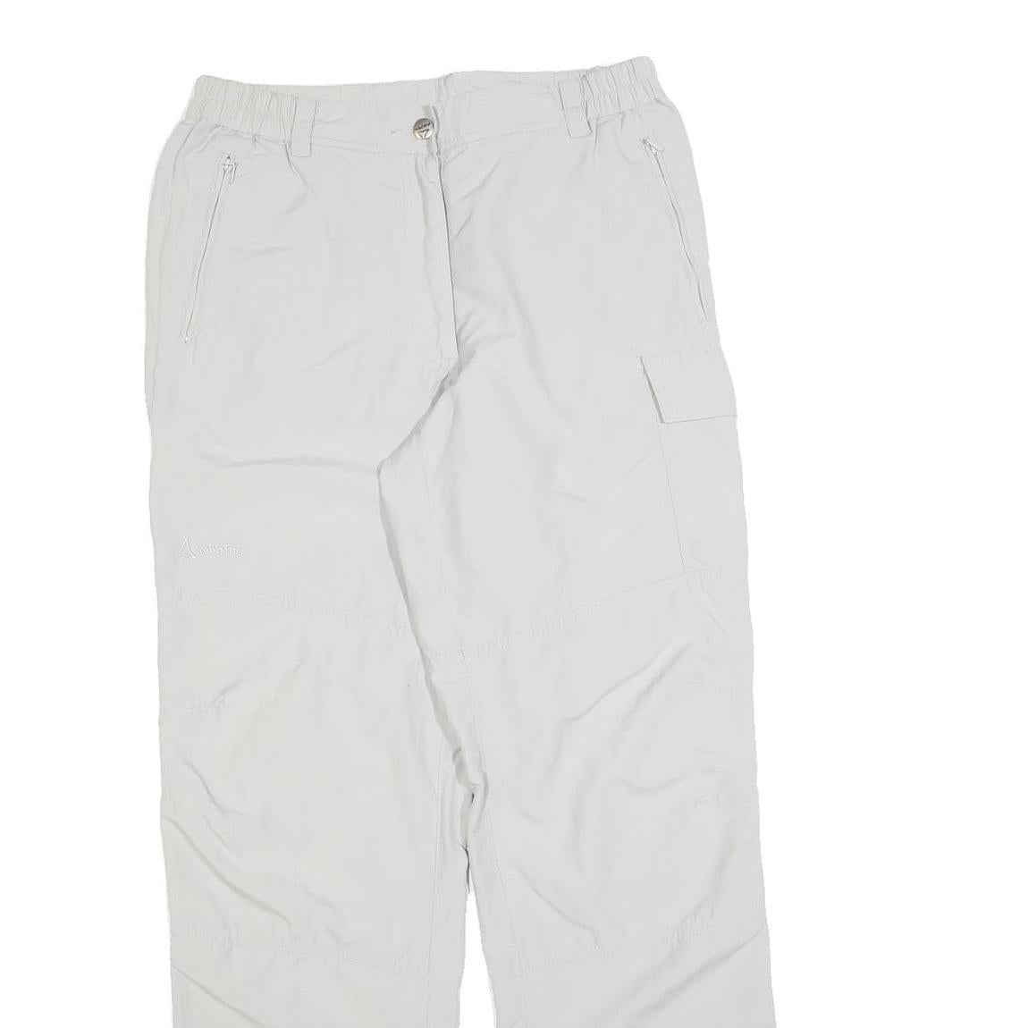 SCHOFFEL Womens Polyester Blend White Regular Straight Trousers W30 L32 Outdoor