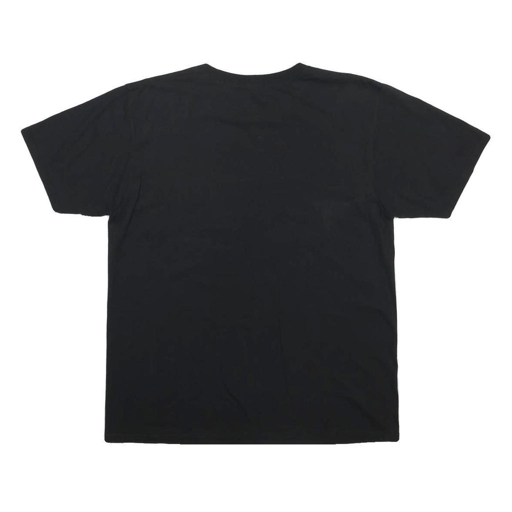 ADIDAS Mens Black & White Logo Graphic T-Shirt L Short Sleeve Crew Neck Cotton