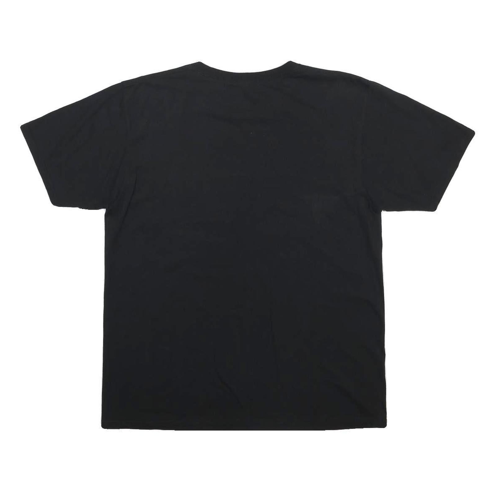 ADIDAS Mens Black & White Logo Graphic T-Shirt L Short Sleeve Crew Neck Cotton