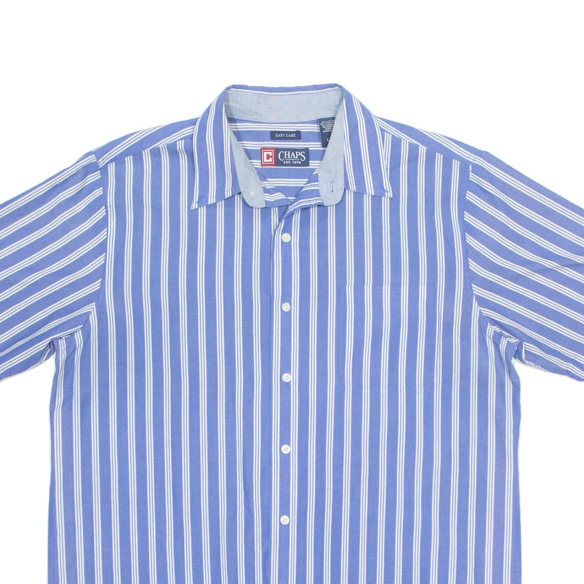 CHAPS Mens Shirt Blue Striped L