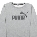 PUMA Mens Grey Sweatshirt Crew Neck M Cotton Blend Pullover Casual Active