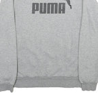 PUMA Mens Grey Sweatshirt Crew Neck M Cotton Blend Pullover Casual Active