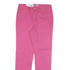 SEVEN7 Womens Regular Straight Pink Cotton Blend Jeans W28 L29 Stylish Comfort