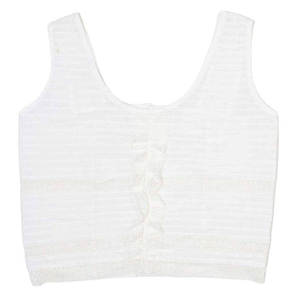 Womens Vest White Sleeveless M