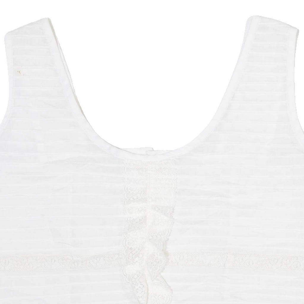 Womens Vest White Sleeveless M