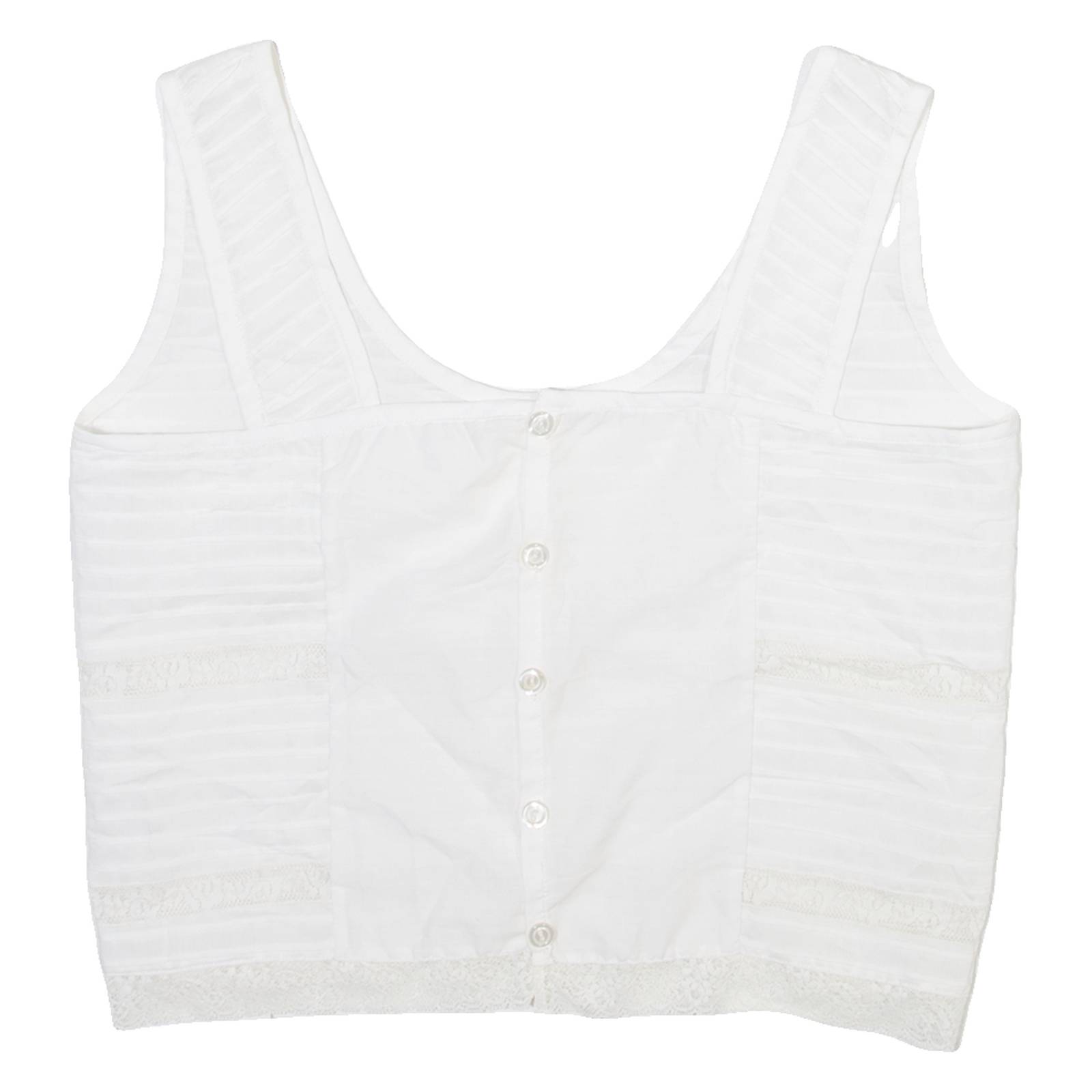 Womens Vest White Sleeveless M