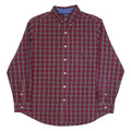 CHAPS Mens Shirt Red Plaid Long Sleeve M