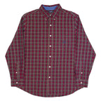 CHAPS Mens Shirt Red Plaid Long Sleeve M