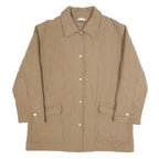 BOGNER Womens Beige Quilted Jacket L Button Closure Regular Fit Classic Style