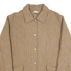 BOGNER Womens Beige Quilted Jacket L Button Closure Regular Fit Classic Style