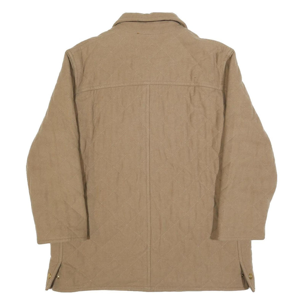 BOGNER Womens Beige Quilted Jacket L Button Closure Regular Fit Classic Style