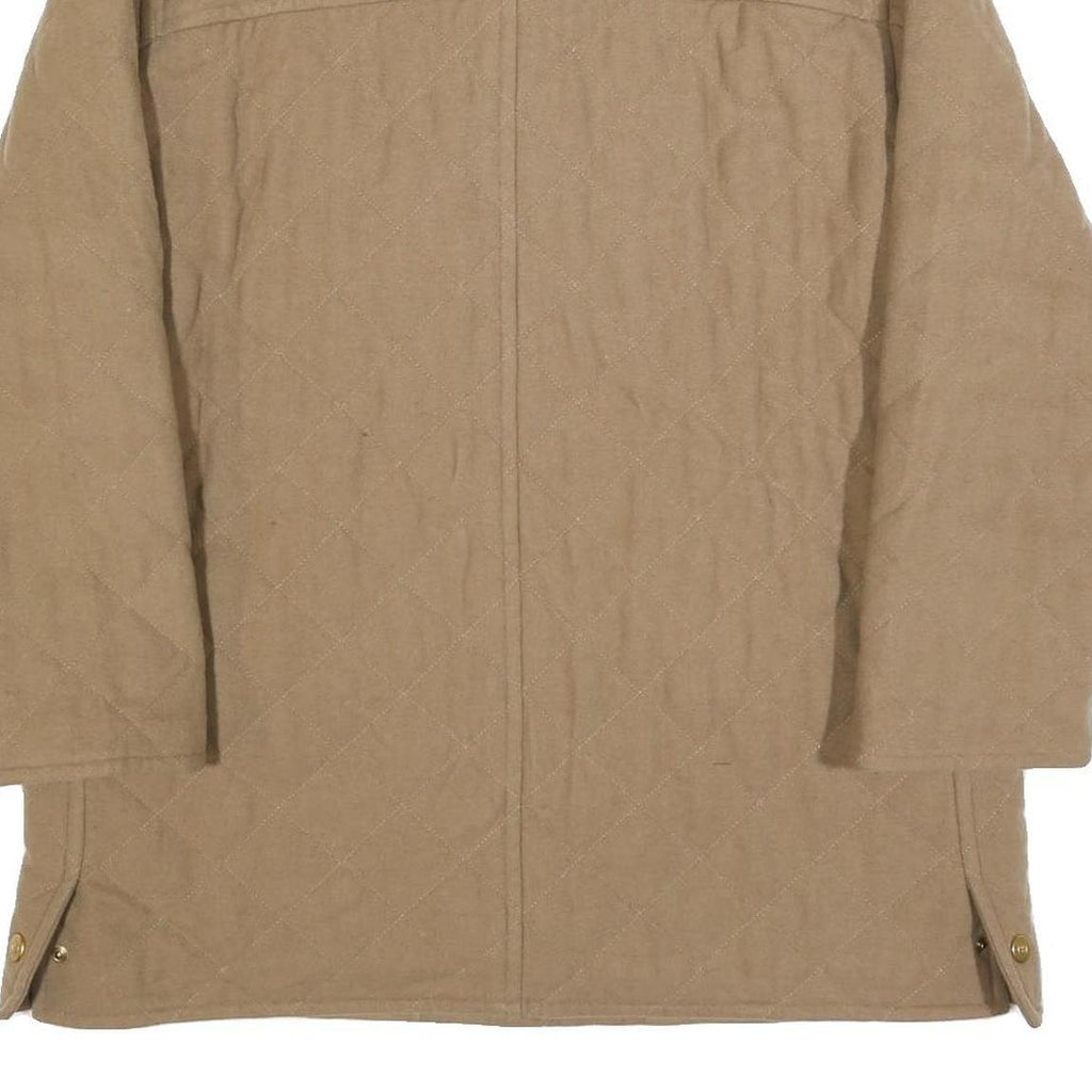 BOGNER Womens Beige Quilted Jacket L Button Closure Regular Fit Classic Style