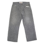 DICKIES Mens Cotton Blend Grey Regular Straight Trousers W34 L27 Workwear