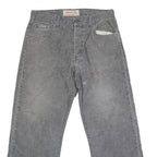 DICKIES Mens Cotton Blend Grey Regular Straight Trousers W34 L27 Workwear