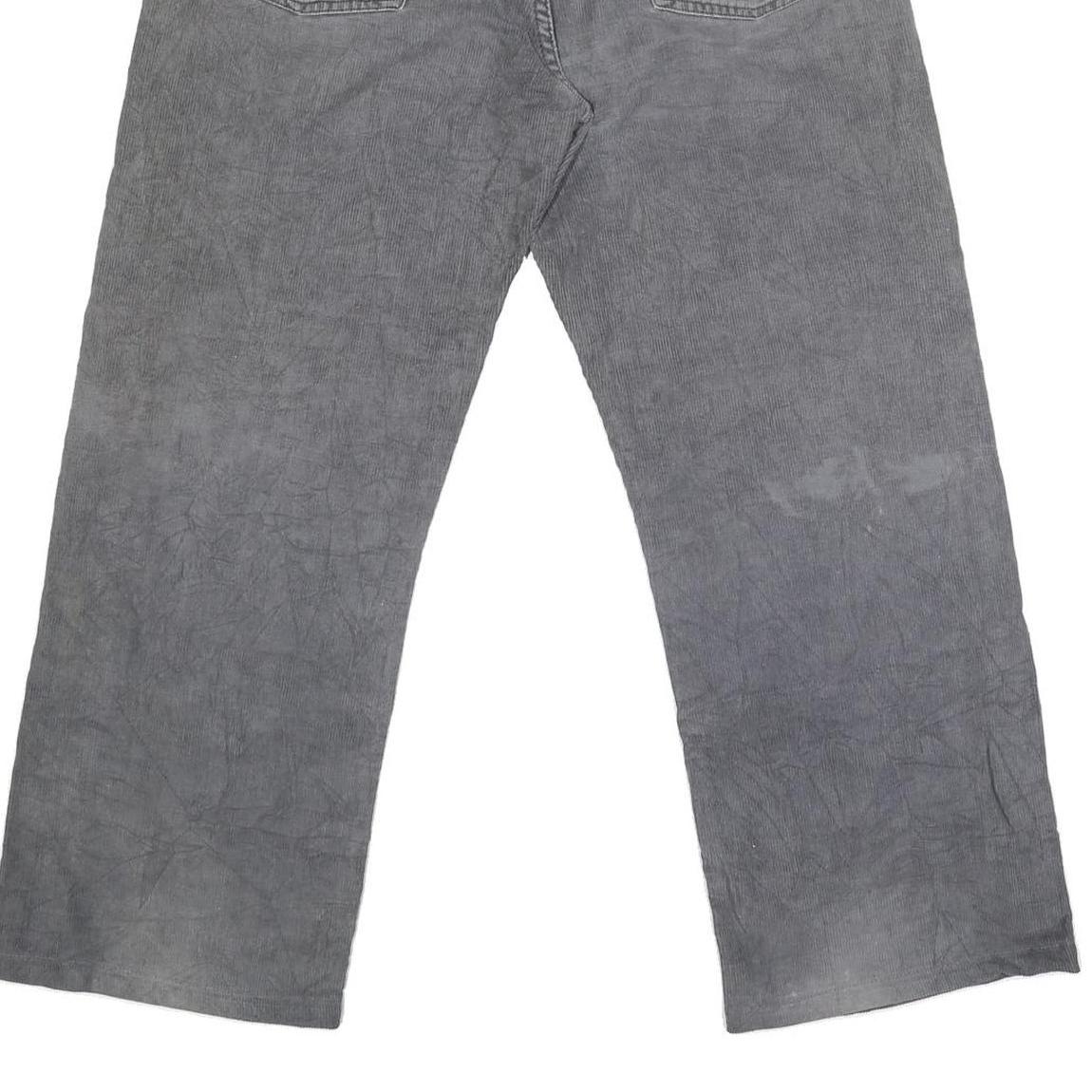 DICKIES Mens Cotton Blend Grey Regular Straight Trousers W34 L27 Workwear