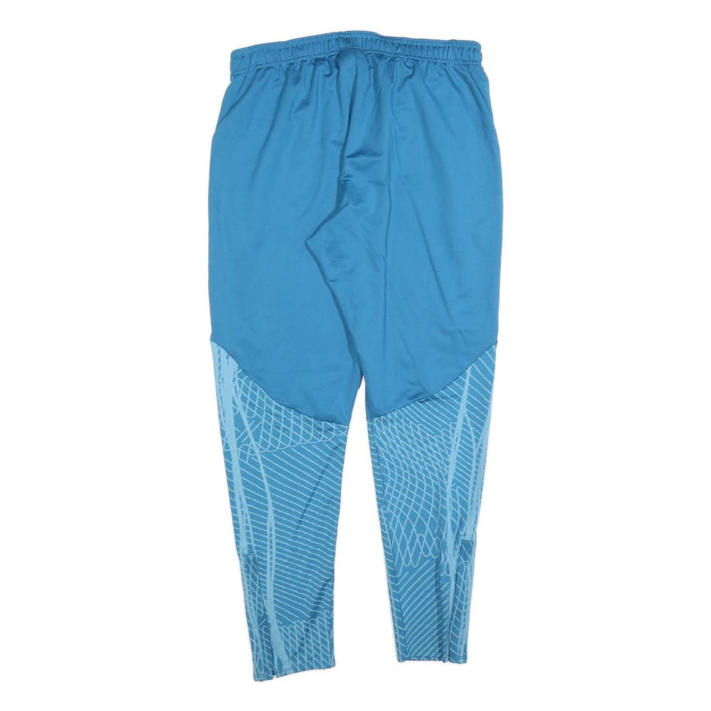 NIKE Womens Joggers Blue & Light Blue L W30 L30 Polyester Blend Slim Tapered