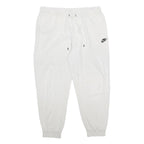NIKE Mens Joggers White XL W34 L26 Slim Tapered Cotton Blend Casual Sports