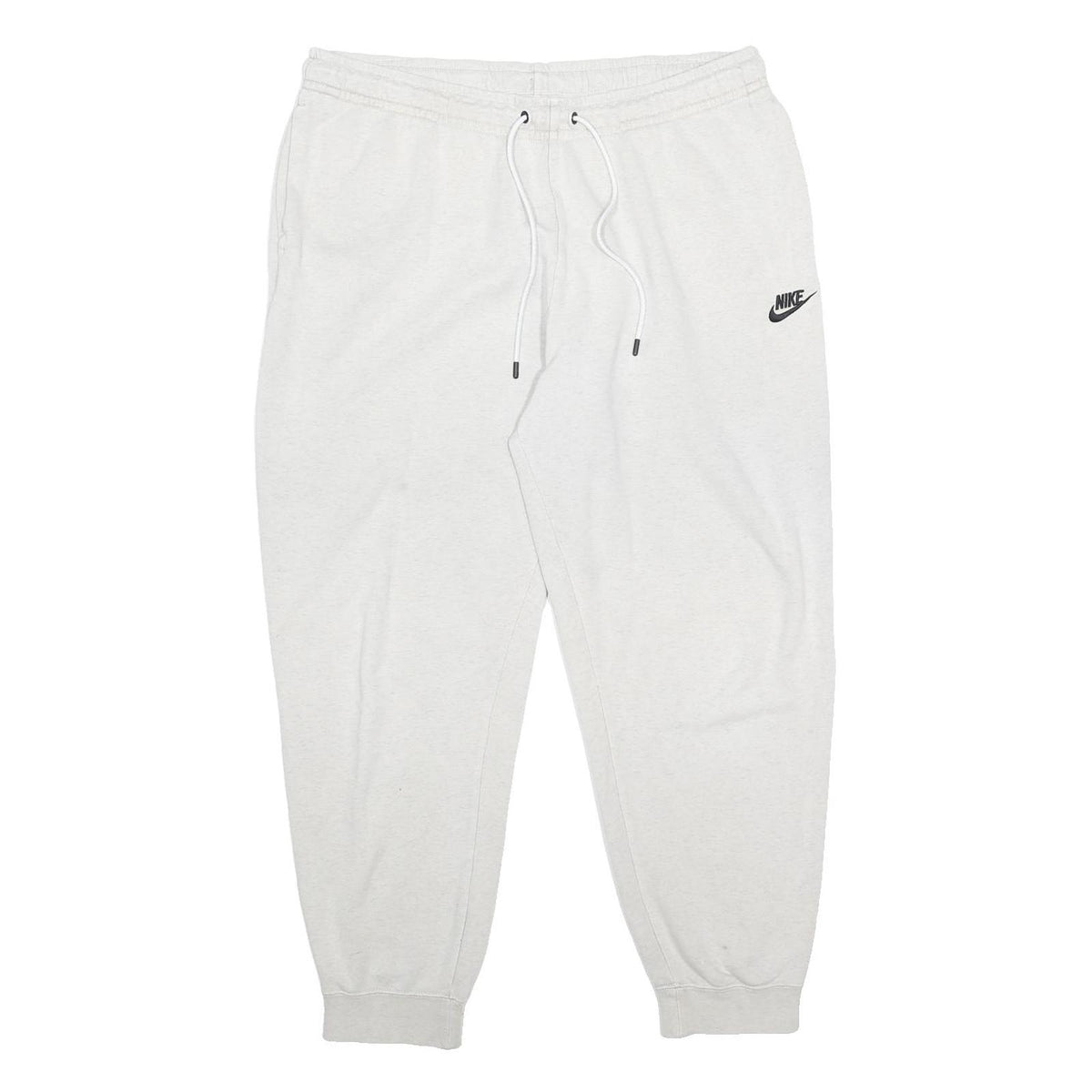 NIKE Mens Joggers White XL W34 L26 Slim Tapered Cotton Blend Casual Sports