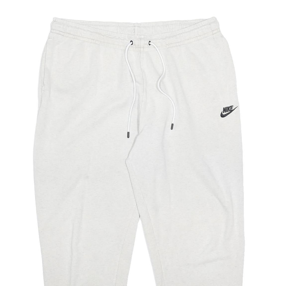 NIKE Mens Joggers White XL W34 L26 Slim Tapered Cotton Blend Casual Sports
