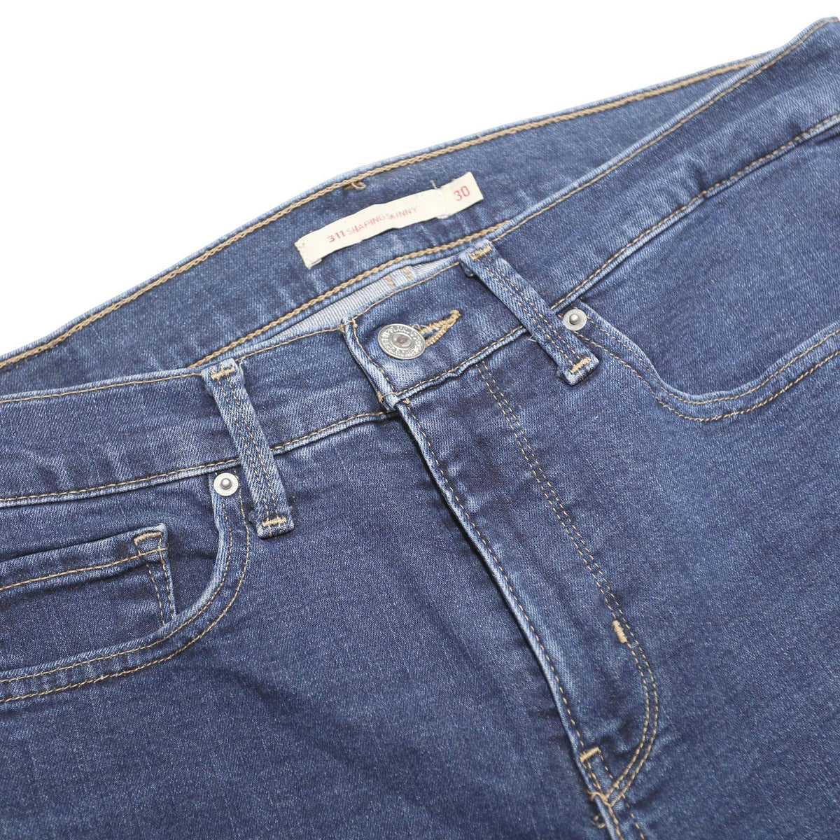 LEVI'S Womens 311 Slim Skinny Denim Medium Blue Jeans Cotton Blend W30 L30