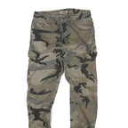 FSBN Mens Slim Cotton Blend Camouflage Slim Tapered Trousers W30 L29