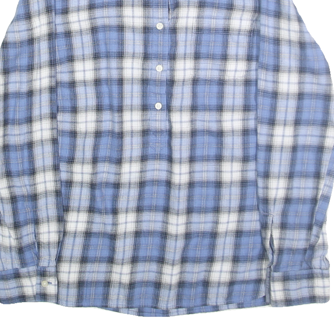 TOMMY HILFIGER Womens Blue & White Check Shirt S Soft Cotton Casual Button Down