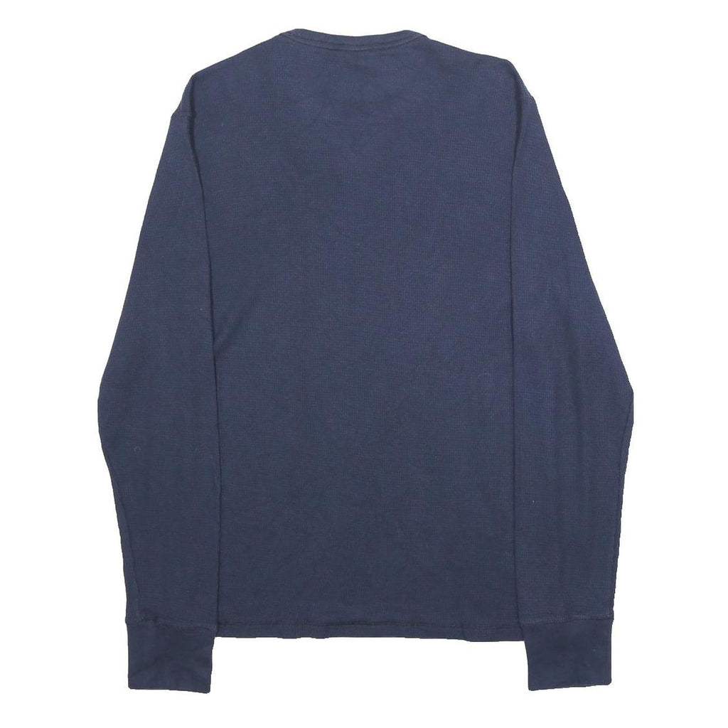 TOMMY HILFIGER Sleepwear Mens Blue Long Sleeve Crew Neck T-Shirt L Cotton Blend