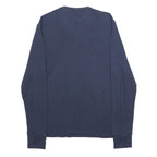 TOMMY HILFIGER Sleepwear Mens Blue Long Sleeve Crew Neck T-Shirt L Cotton Blend