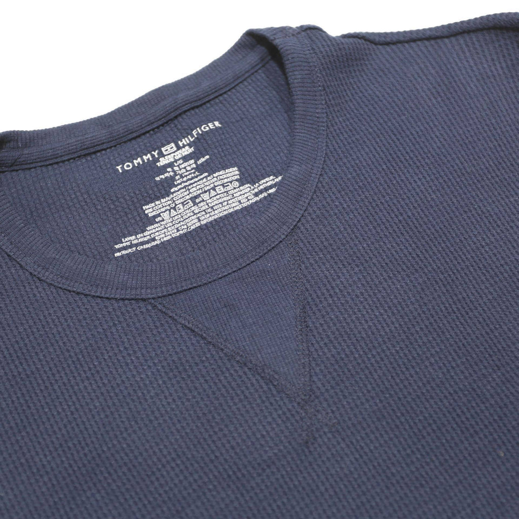TOMMY HILFIGER Sleepwear Mens Blue Long Sleeve Crew Neck T-Shirt L Cotton Blend