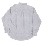 TOMMY HILFIGER Mens White & Blue Button-Down Shirt XL Cotton Blend Casual