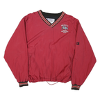 CHAMPION Mens Red Senior High School Staff V Neck L Nylon Sweatshirt Pullover