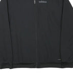 ADIDAS Mens Black Track Jacket S Polyester Blend Plain Zip Sportswear
