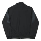 ADIDAS Mens Black Track Jacket S Polyester Blend Plain Zip Sportswear