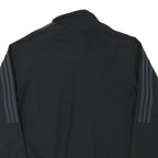 ADIDAS Mens Black Track Jacket S Polyester Blend Plain Zip Sportswear