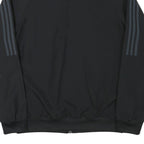 ADIDAS Mens Black Track Jacket S Polyester Blend Plain Zip Sportswear