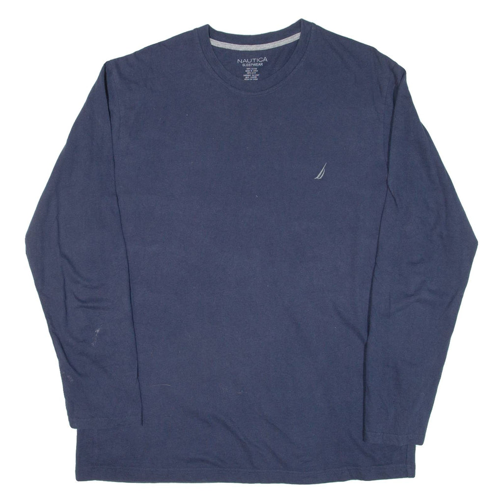 NAUTICA Sleepwear Mens T-Shirt Blue Long Sleeve L
