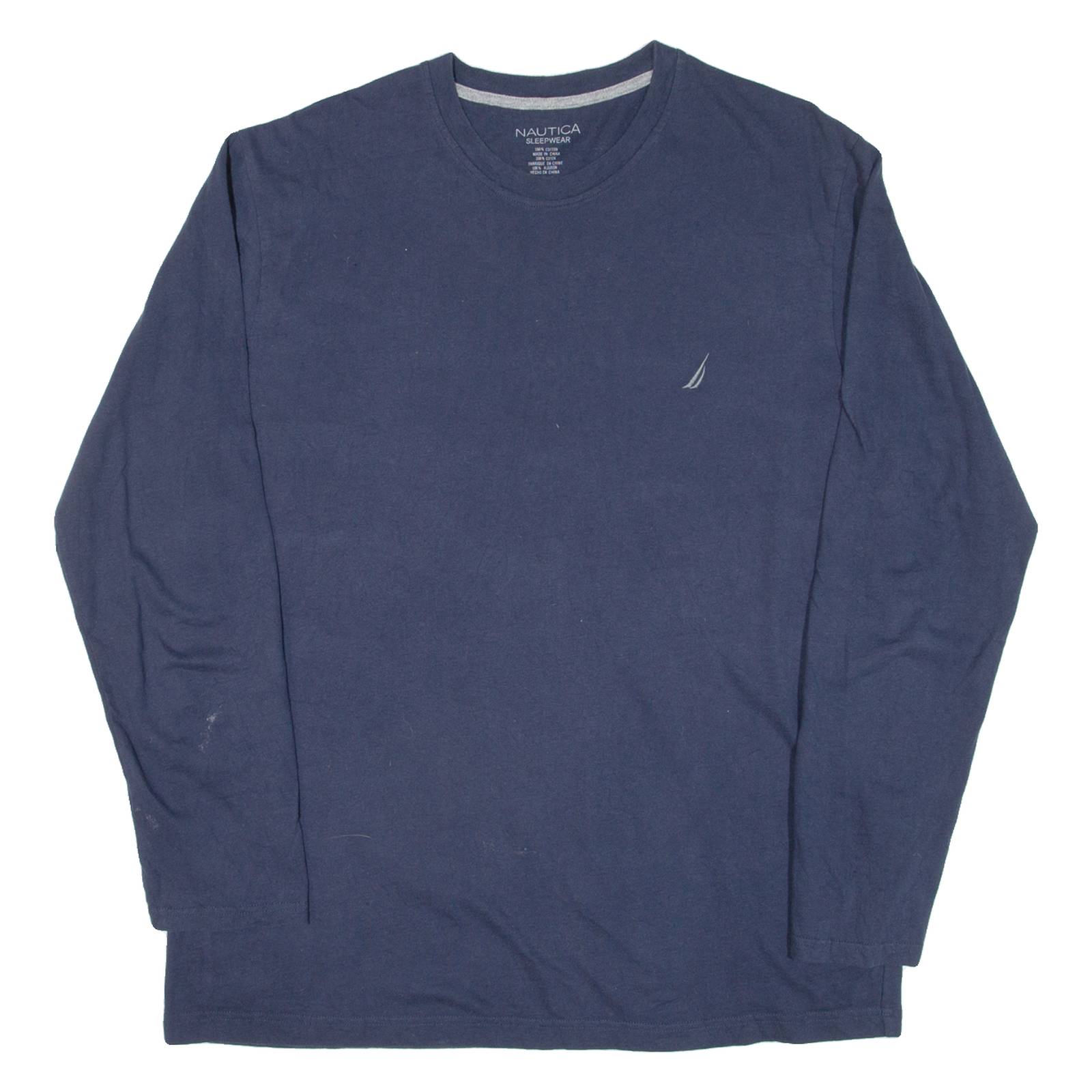 NAUTICA Sleepwear Mens T-Shirt Blue Long Sleeve L